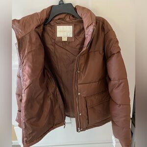 Brown Madden Girl puffy jacket Brand New size medium